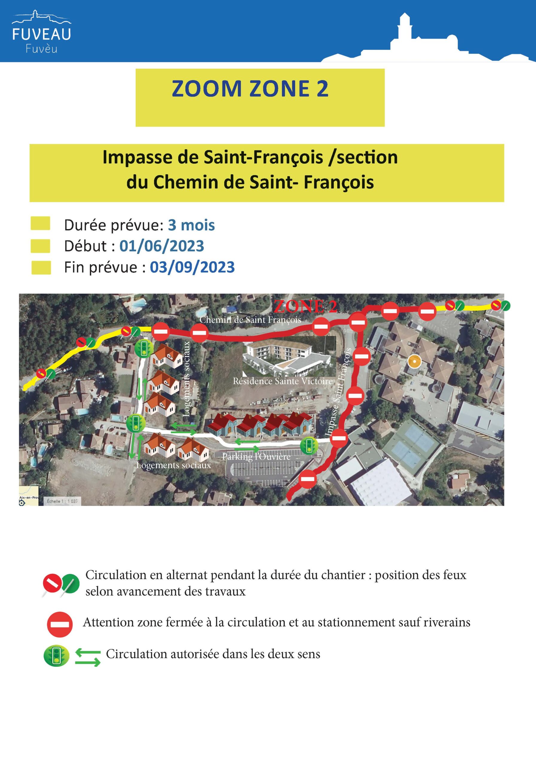 Travaux Chemin de Saint François Fuveau
