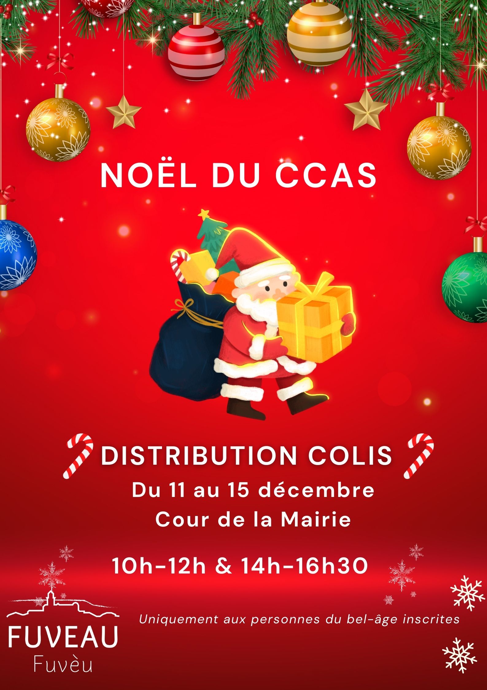 Distribution colis de Noël par le CCAS - Fuveau
